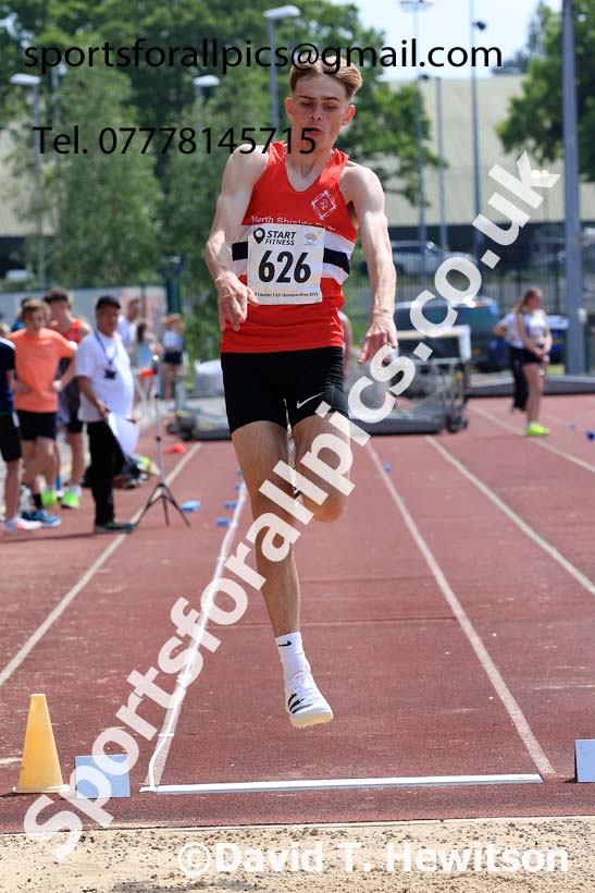 Mens Under-20s Long Jump, 2024 North Eastern Track and Field Champs., Middlesbrough.  Photo: David T. Hewitson/Sports for All Pics